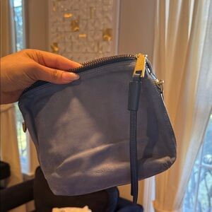 Fossil Slate Blue Leather Wristlet Clutch